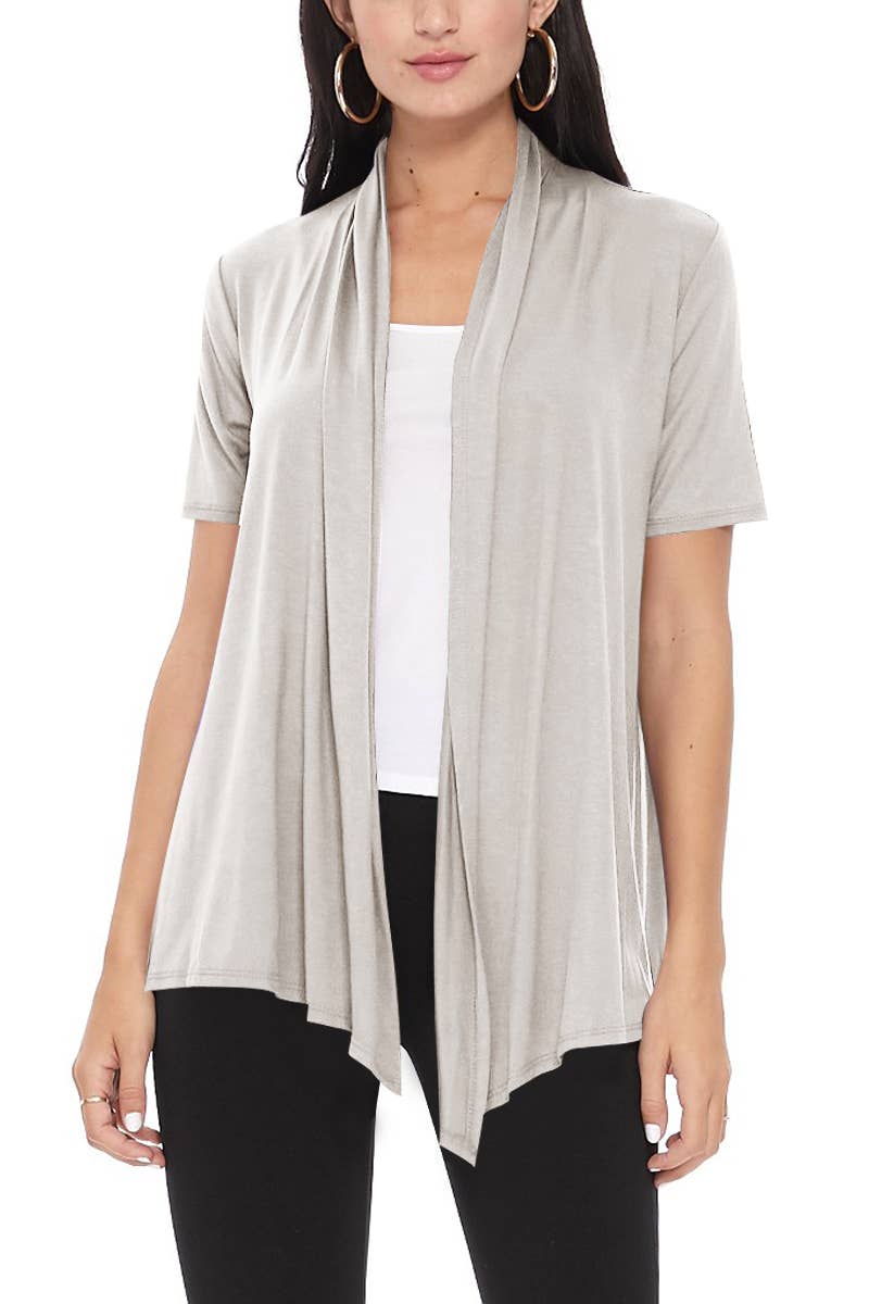 Women's Loose Fit Office Wear Solid Cardigan: Red / 3XL