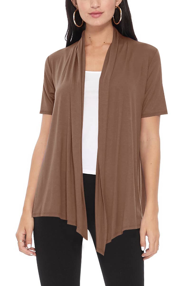 Women's Loose Fit Office Wear Solid Cardigan: Black / Small