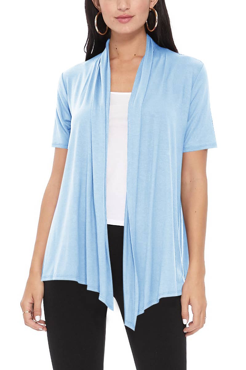 Women's Loose Fit Office Wear Solid Cardigan: Black / Large