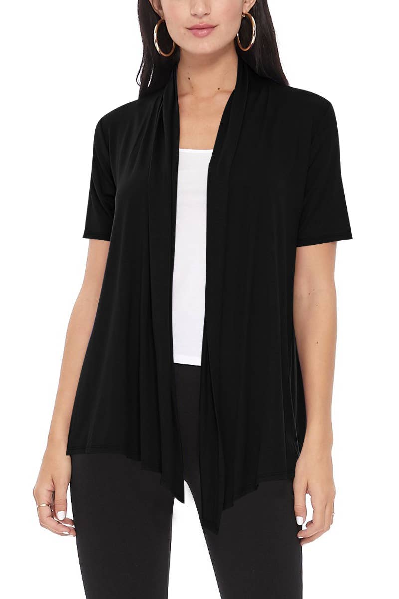 Women's Loose Fit Office Wear Solid Cardigan: Hot Pink / 3XL
