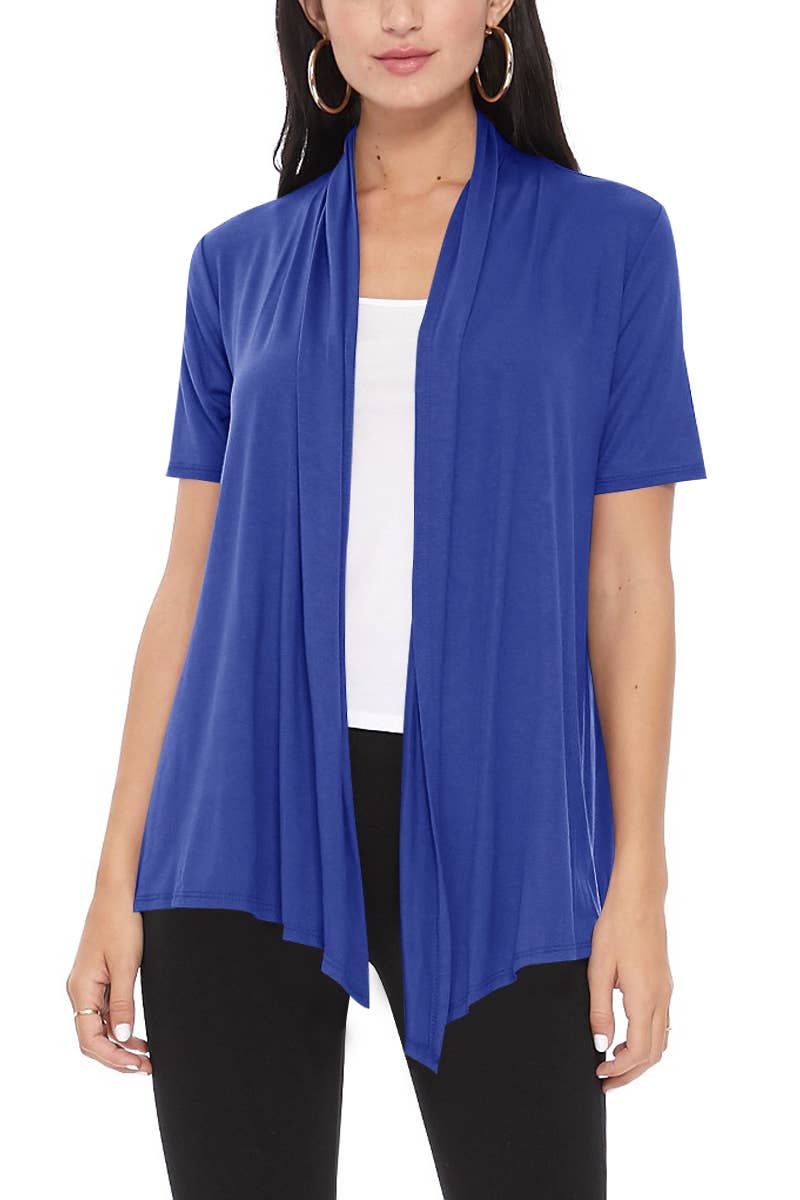 Women's Loose Fit Office Wear Solid Cardigan: Black / Medium