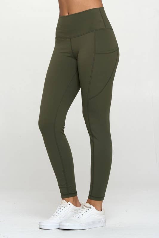 Buttery Soft Activewear Leggings with Pockets 993: Black / L