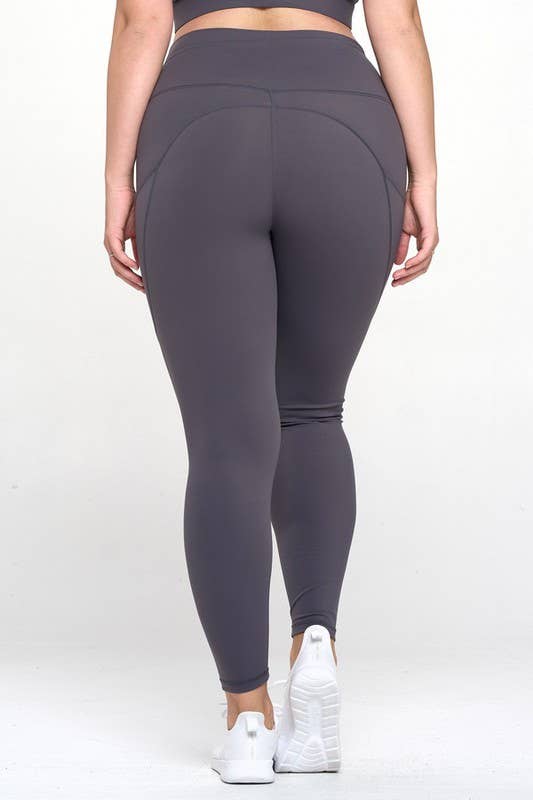 Buttery Soft Activewear Leggings with Pockets- XL only: Black / XL
