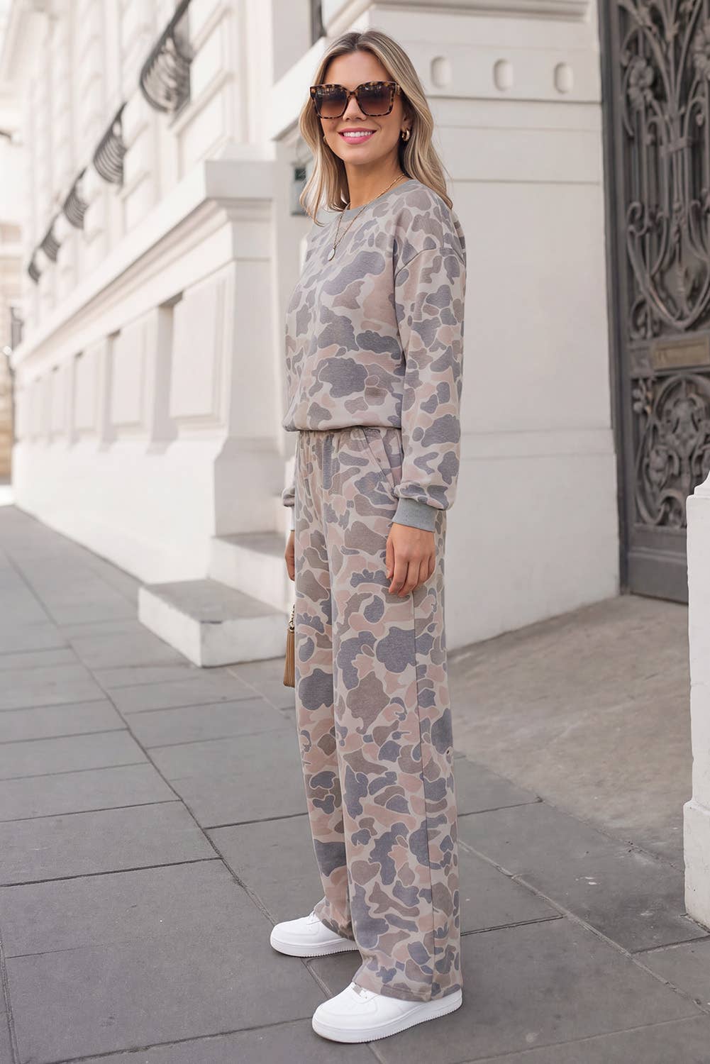 Camo Long Sleeve 2pcs Pants Set | S-XL Plus 1X-4X: Multicolour / 2X