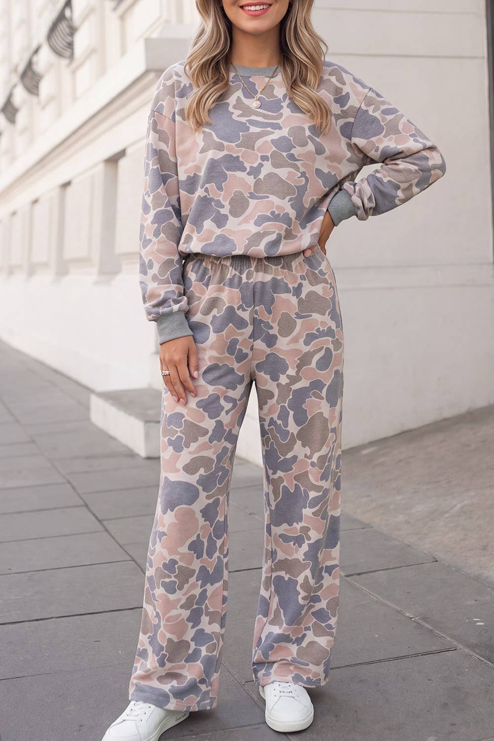 Camo Long Sleeve 2pcs Pants Set | S-XL Plus 1X-4X: Multicolour / 2X