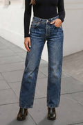 Acid Washed Straight Leg Slim Jeans | 4-16: Ashleigh Blue / 4