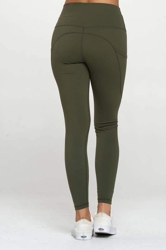 Buttery Soft Activewear Leggings with Pockets 993: Black / M