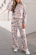Camo Long Sleeve 2pcs Pants Set | S-XL Plus 1X-4X: Multicolour / S