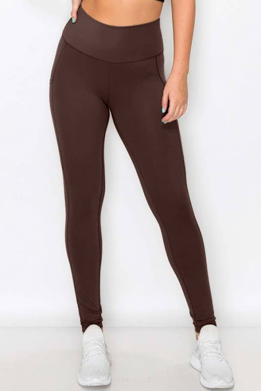 Buttery Soft Activewear Leggings with Pockets 993: Black / S