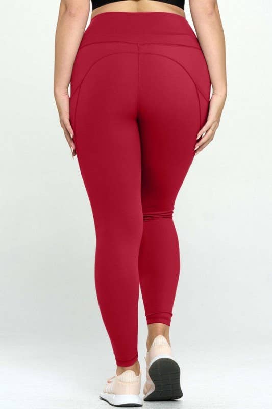 Buttery Soft Activewear Leggings with Pockets- XL only: Black / XL