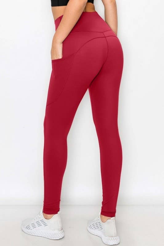 Buttery Soft Activewear Leggings with Pockets 993: Black / S