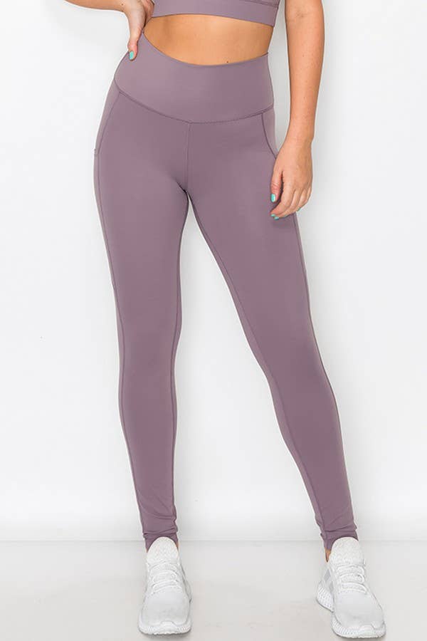 Buttery Soft Activewear Leggings with Pockets - L only: Black / L