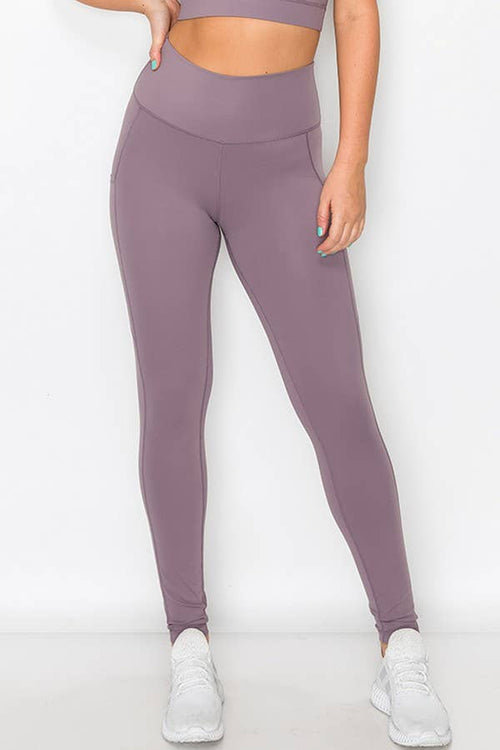 Buttery Soft Activewear Leggings with Pockets - L only: Black / L