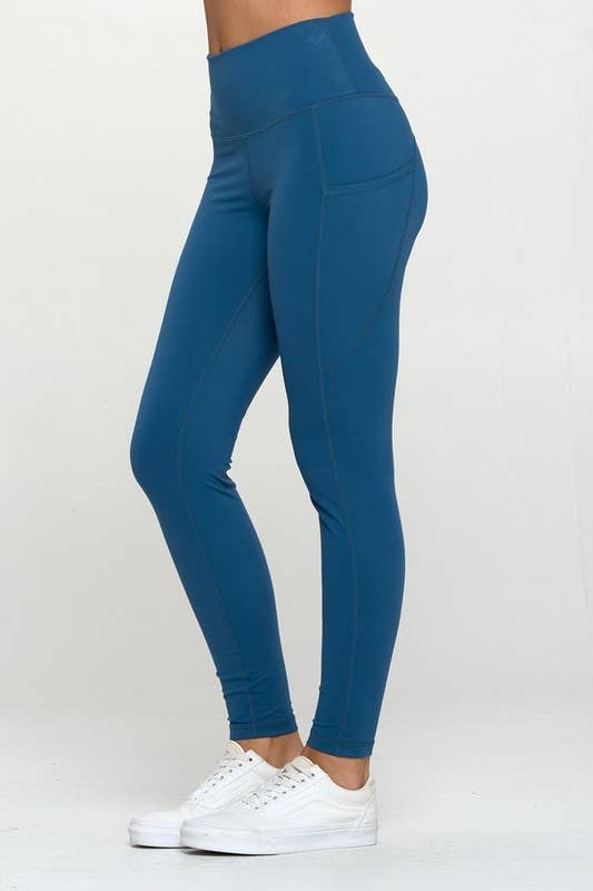 Buttery Soft Activewear Leggings with Pockets 993: Black / S