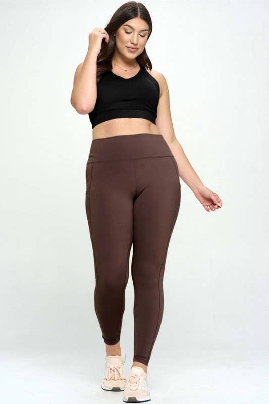 Buttery Soft Activewear Leggings with Pockets- XL only: Black / XL