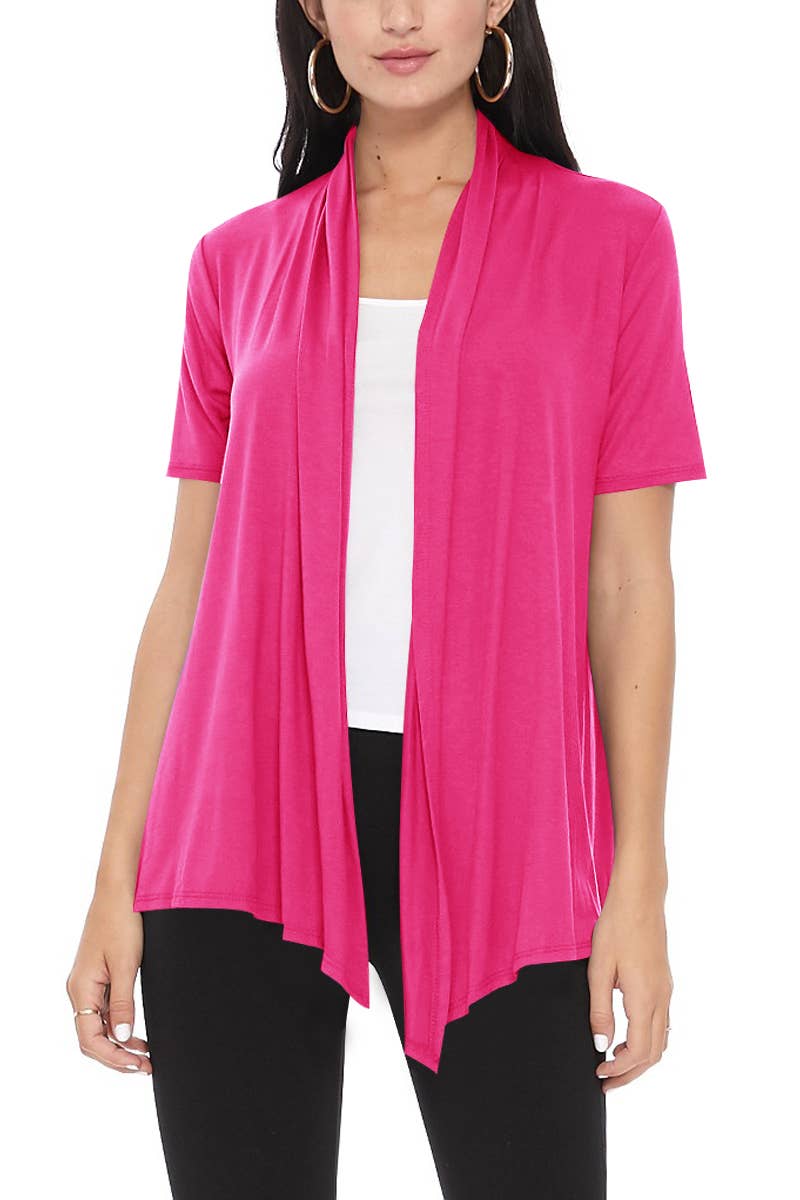 Women's Loose Fit Office Wear Solid Cardigan: Black / Small