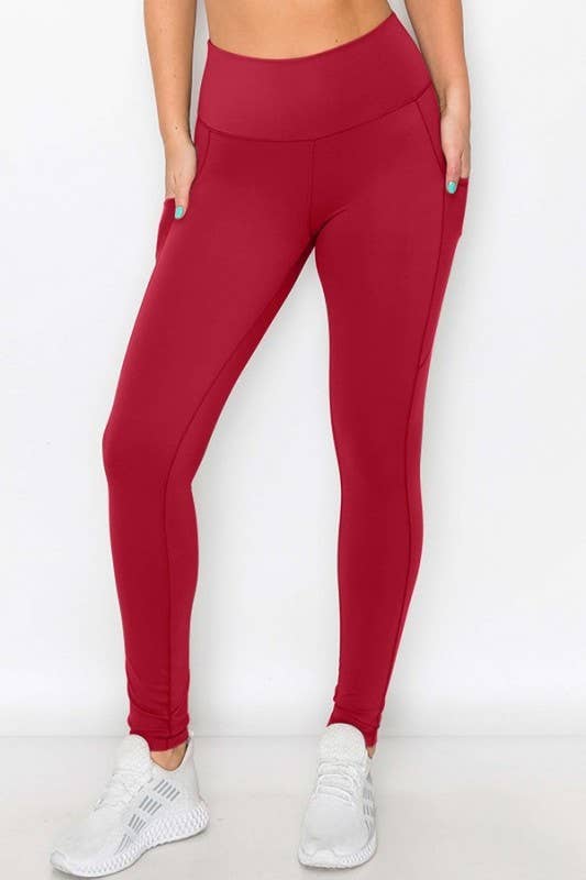 Buttery Soft Activewear Leggings with Pockets 993: Black / S