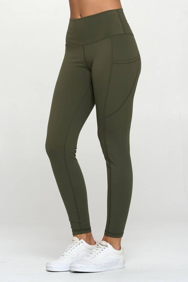 Buttery Soft Activewear Leggings with Pockets - L only: Black / L