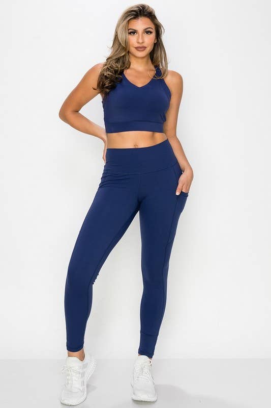 Buttery Soft Activewear Leggings with Pockets 993: Black / S