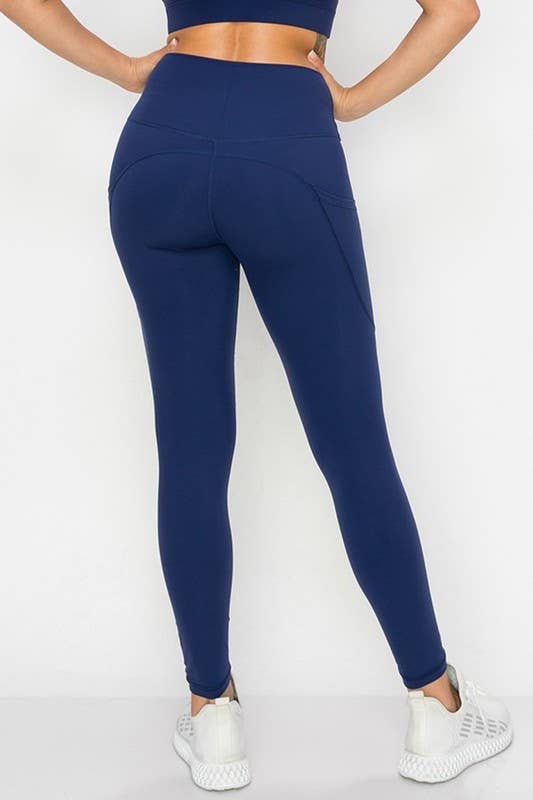 Buttery Soft Activewear Leggings with Pockets 993: Black / S