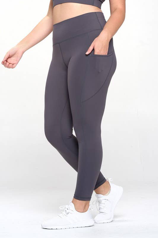 Buttery Soft Activewear Leggings with Pockets- XL only: Black / XL