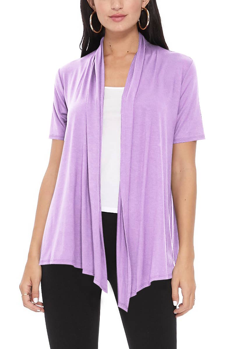 Women's Loose Fit Office Wear Solid Cardigan: Red / 2XL
