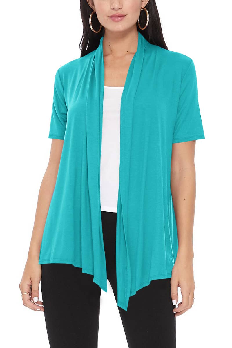 Women's Loose Fit Office Wear Solid Cardigan: Red / X-Large
