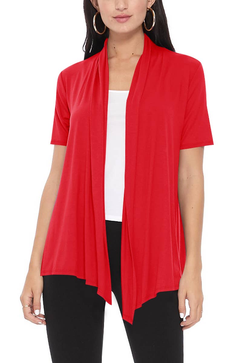 Women's Loose Fit Office Wear Solid Cardigan: Black / Small