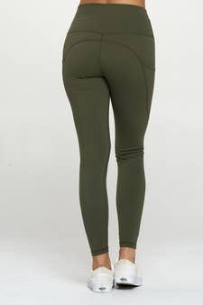 Buttery Soft Activewear Leggings with Pockets - L only: Black / L