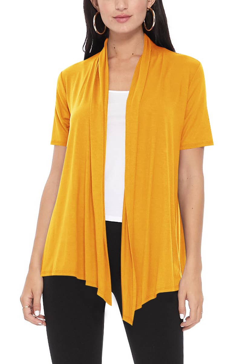 Women's Loose Fit Office Wear Solid Cardigan: Black / Medium