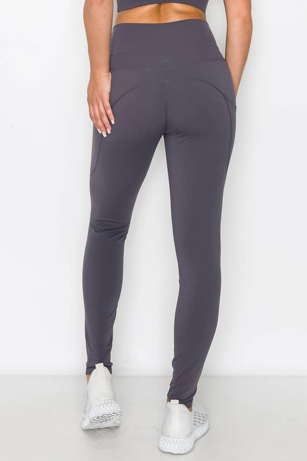 Buttery Soft Activewear Leggings with Pockets - L only: Black / L