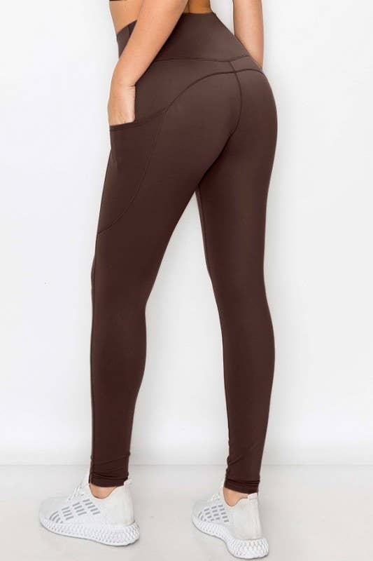Buttery Soft Activewear Leggings with Pockets 993: Black / M
