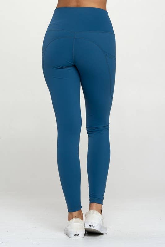 Buttery Soft Activewear Leggings with Pockets 993: Black / S